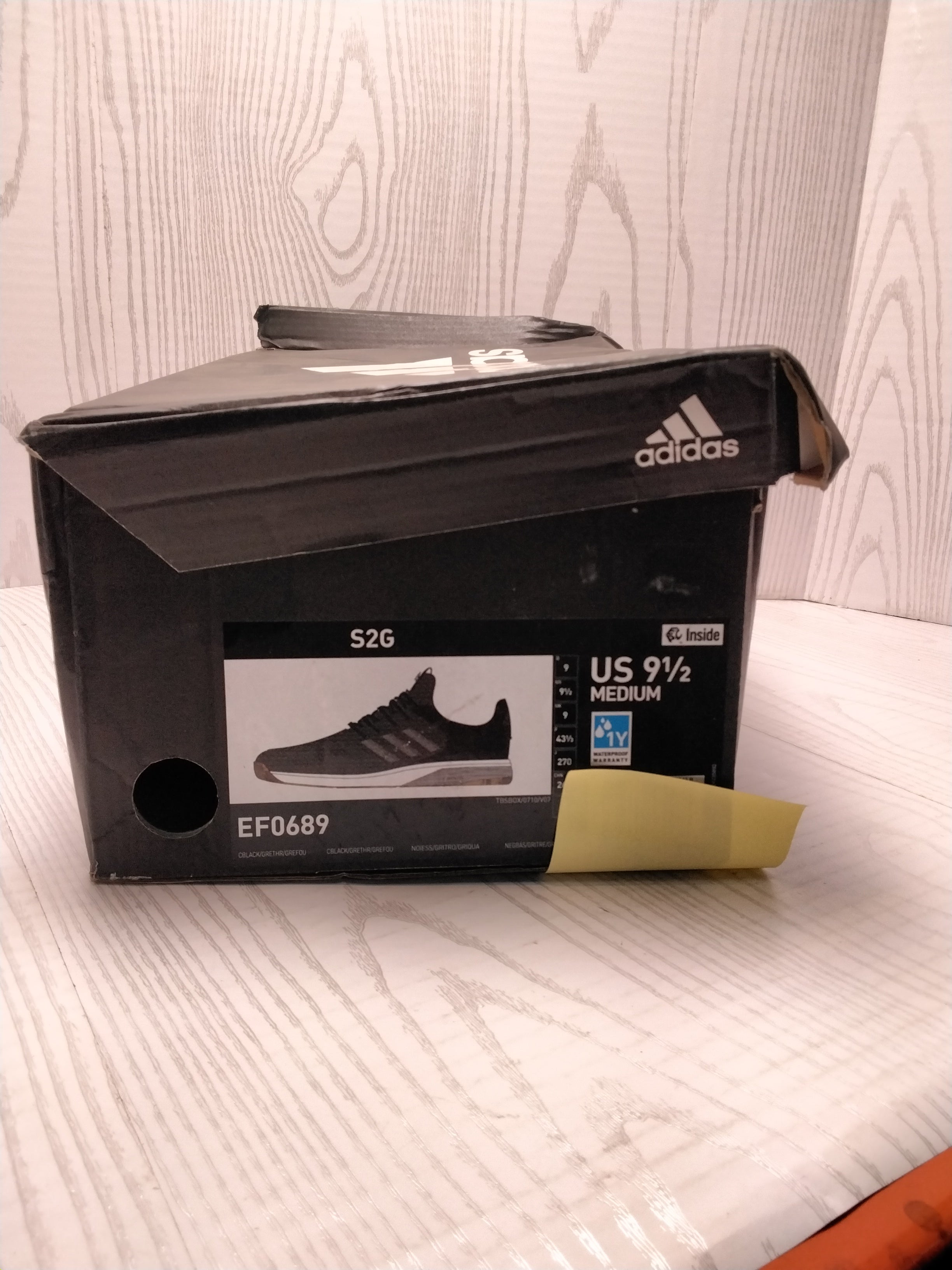 adidas Men's S2g Golf Shoe, Size 9.5 - Core Black/Grey Three (7884610797806)